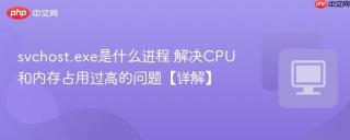 svchost.exe是什么进程 解决cpu和内存占用过高的问题【详解】