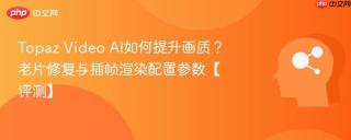 Topaz Video AI如何提升画质？老片修复与插帧渲染配置参数【评测】