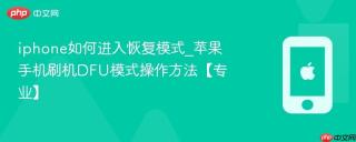 iphone如何进入恢复模式_苹果手机刷机DFU模式操作方法【专业】