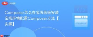 Composer怎么在宝塔面板安装 宝塔环境配置Composer方法【实操】