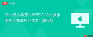 Mac怎么将照片转PDF Mac多张图片合并成PDF文件【教程】