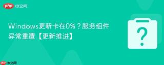 Windows更新卡在0%？服务组件异常重置【更新推进】