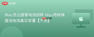 Mac怎么查看电池损耗 Mac用终端查询电池真实容量【干货】