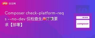 Composer check-platform-reqs --no-dev 仅检查生产环境要求【部署】