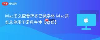 Mac怎么查看所有已装字体 Mac预览及停用不常用字体【教程】