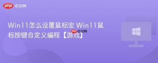 win11怎么设置鼠标宏 win11鼠标按键自定义编程【游戏】