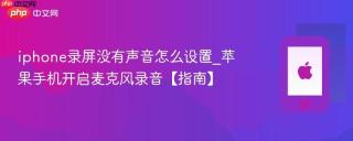 iphone录屏没有声音怎么设置_苹果手机开启麦克风录音【指南】