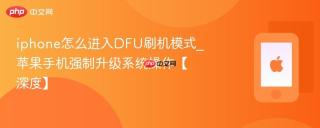 iphone怎么进入DFU刷机模式_苹果手机强制升级系统操作【深度】