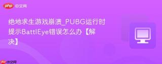 绝地求生游戏崩溃_PUBG运行时提示BattlEye错误怎么办【解决】