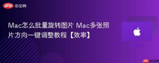 Mac怎么批量旋转图片 Mac多张照片方向一键调整教程【效率】