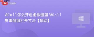Win11怎么开启虚拟键盘 Win11屏幕键盘打开方法【辅助】