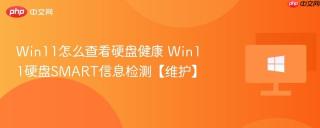 win11怎么查看硬盘健康 win11硬盘smart信息检测【维护】