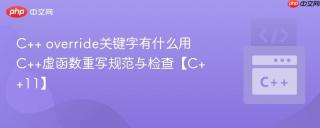 C++ override关键字有什么用 C++虚函数重写规范与检查【C++11】