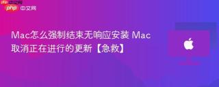 Mac怎么强制结束无响应安装 Mac取消正在进行的更新【急救】