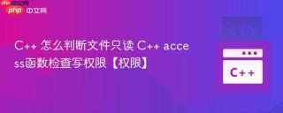 C++ 怎么判断文件只读 C++ access函数检查写权限【权限】