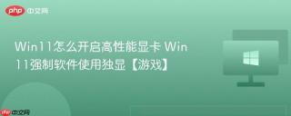 Win11怎么开启高性能显卡 Win11强制软件使用独显【游戏】