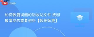 如何恢复误删的回收站文件 找回被清空的重要资料【数据恢复】