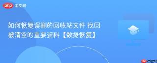 如何恢复误删的回收站文件 找回被清空的重要资料【数据恢复】