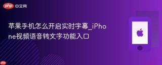 苹果手机怎么开启实时字幕_iPhone视频语音转文字功能入口
