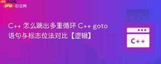 C++ 怎么跳出多重循环 C++ goto语句与标志位法对比【逻辑】