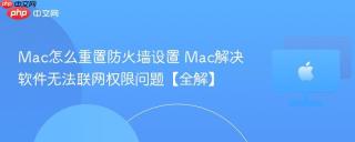 Mac怎么重置防火墙设置 Mac解决软件无法联网权限问题【全解】