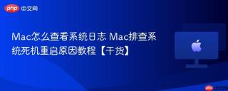 Mac怎么查看系统日志 Mac排查系统死机重启原因教程【干货】