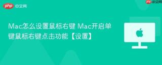 Mac怎么设置鼠标右键 Mac开启单键鼠标右键点击功能【设置】