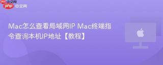 Mac怎么查看局域网IP Mac终端指令查询本机IP地址【教程】