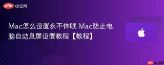 Mac怎么设置永不休眠 Mac防止电脑自动息屏设置教程【教程】