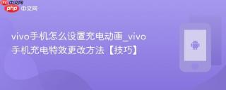 vivo手机怎么设置充电动画_vivo手机充电特效更改方法【技巧】