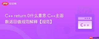 C++ return 0什么意思 C++主函数返回值规范解释【规范】