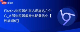 Firefox浏览器内存占用高达几个G_火狐浏览器瘦身与配置优化【性能调优】