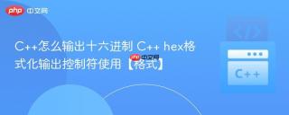 C++怎么输出十六进制 C++ hex格式化输出控制符使用【格式】