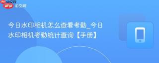 今日水印相机怎么查看考勤_今日水印相机考勤统计查询【手册】