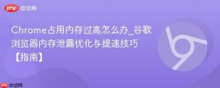 Chrome占用内存过高怎么办_谷歌浏览器内存泄露优化与提速技巧【指南】