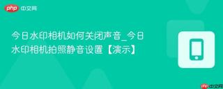 今日水印相机如何关闭声音_今日水印相机拍照静音设置【演示】