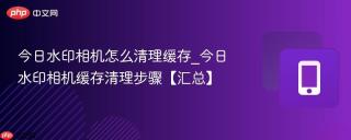 今日水印相机怎么清理缓存_今日水印相机缓存清理步骤【汇总】