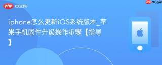 iphone怎么更新iOS系统版本_苹果手机固件升级操作步骤【指导】