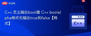 C++ 怎么输出bool值 C++ boolalpha格式化输出true和false【格式】