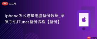 iphone怎么连接电脑备份数据_苹果手机iTunes备份流程【备份】