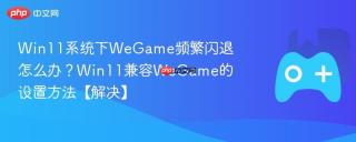 Win11系统下WeGame频繁闪退怎么办？Win11兼容WeGame的设置方法【解决】
