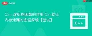 C++ 虚析构函数的作用 C++防止内存泄漏的底层原理【面试】