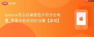 iphone怎么在桌面显示百分比电量_苹果手机状态栏设置【直观】