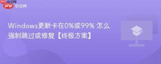 Windows更新卡在0%或99% 怎么强制跳过或修复【终极方案】