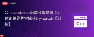 C++ vector at函数会报错吗 C++数组越界异常捕获try-catch【纠错】