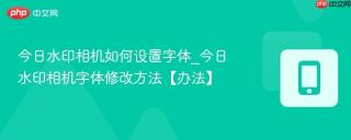 今日水印相机如何设置字体_今日水印相机字体修改方法【办法】