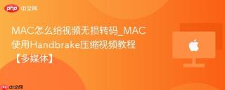 MAC怎么给视频无损转码_MAC使用Handbrake压缩视频教程【多媒体】