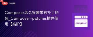 Composer怎么安装带有补丁的包_Composer-patches插件使用【高阶】