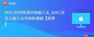 MAC如何快速切换输入法_MAC自定义输入法切换快捷键【效率】