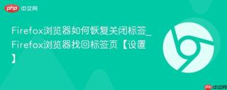 Firefox浏览器如何恢复关闭标签_Firefox浏览器找回标签页【设置】